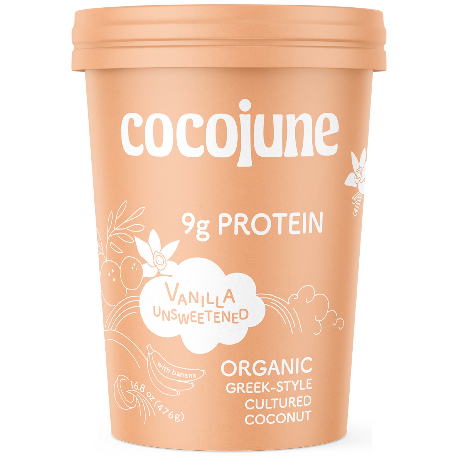 Cocojune Organic Cultured Coconut Yogurt, Protein Vanilla Unsweetened